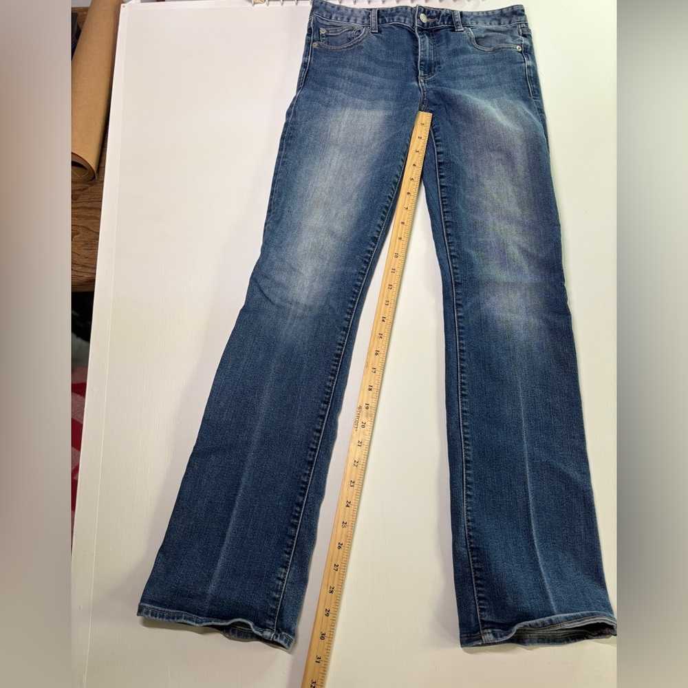 Gap 1969 Women’s Size 27 Regular Bootcut Jeans Medium Wash Stretch Denim Classic - Picture 12 of 14